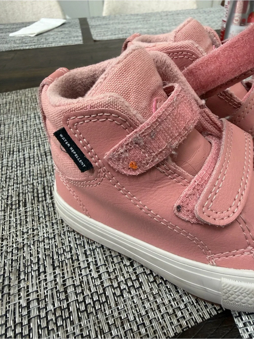 Converse Kids Pink Velcro Rain & Snow Boots